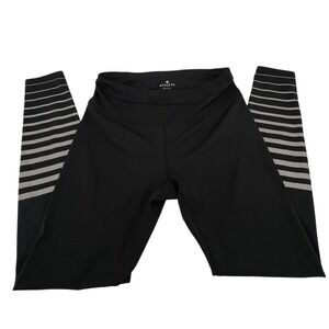 Athleta Leggings SP Black Striped Athletic Workout Yoga Pants